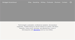 Desktop Screenshot of bridgetkromhout.com